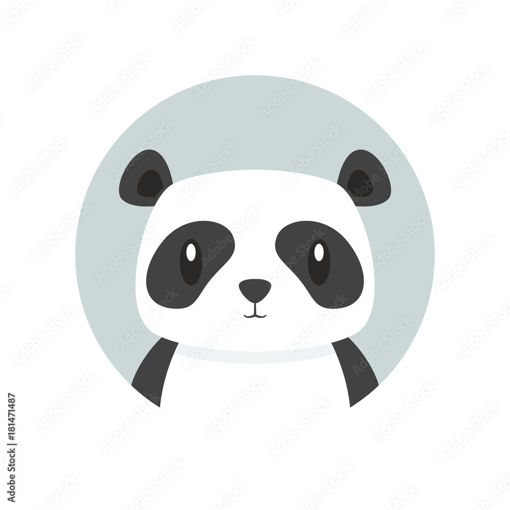 Obraz premium Panda ikona wektor