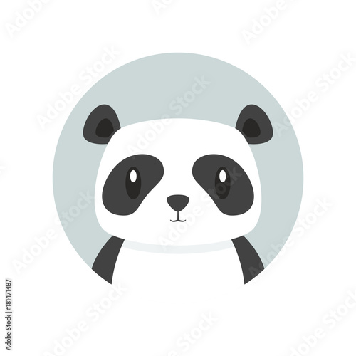 Fototapeta Naklejka Na Ścianę i Meble -  Panda icon vector
