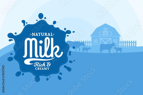 Vector milk illustration