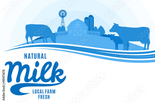 Vector milk illustration