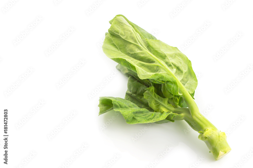 Fresh chinese kale, chinese broccoli isolated on white background, Green vegetable on white background. Fresh chinese kale, chinese broccoli isolated on white background, Green vegetable on white background.
