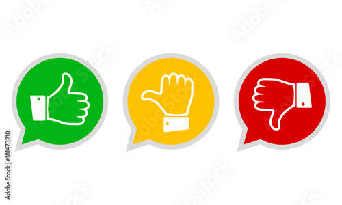 Hand with the thumb. Vector illustration.