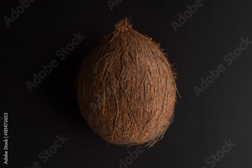Coconut fruit over black