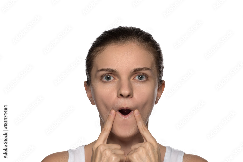 Massage, yoga, gymnastics or rejuvenating exercises for the face Massage, yoga, gymnastics or rejuvenating exercises for the face