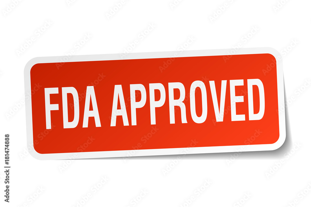fda approved square sticker on white fda approved square sticker on white