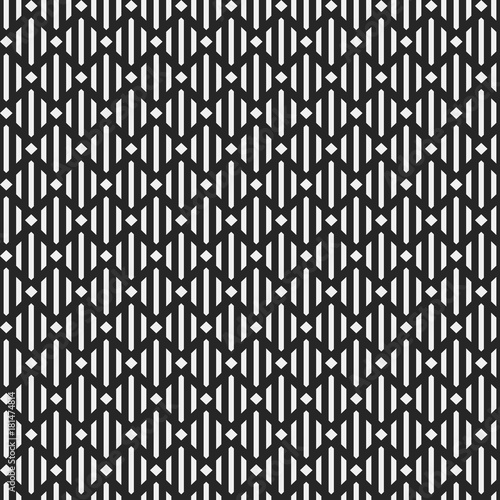 Seamless geometric pattern. Striped rhombuses.