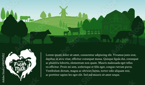 Vector milk illustration