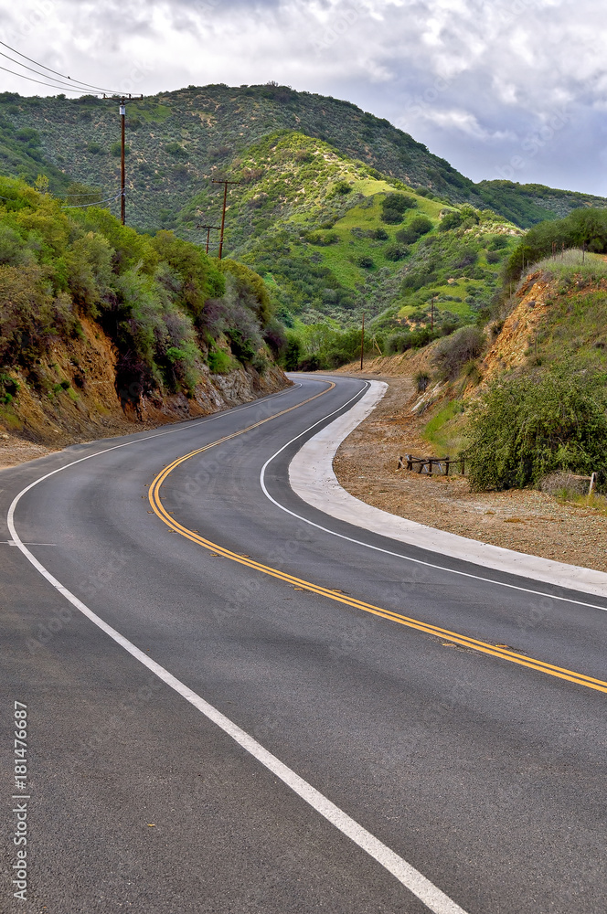 Fototapeta premium Winding California highway