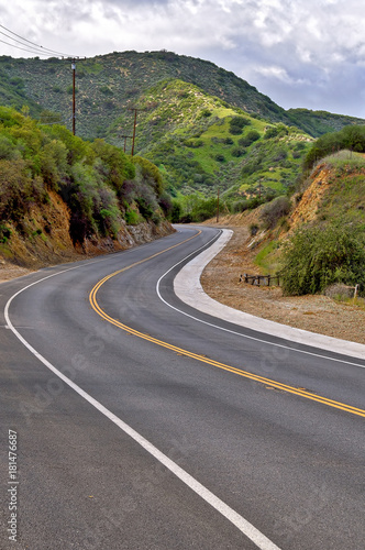 Winding California highway