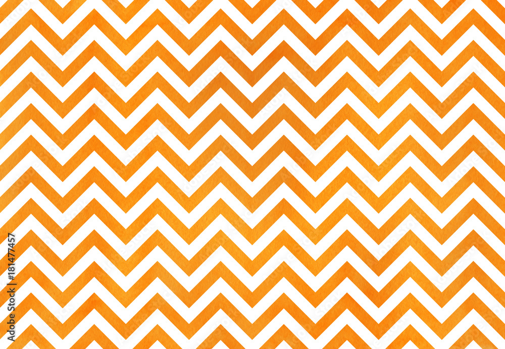 Watercolor stripes background, chevron.