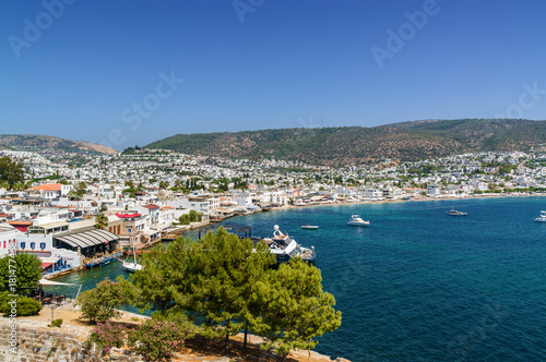 Sunny view of Castle of St. Peter, Bodrum, Mugla province, Turkey.