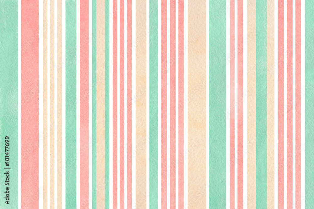 Watercolor striped background. Watercolor striped background.