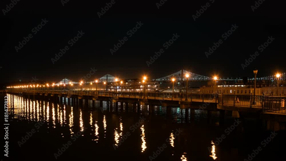 San Francisco Bay Bridge and Pier 7 Time Lapse San Francisco Bay Bridge and Pier 7 Time Lapse