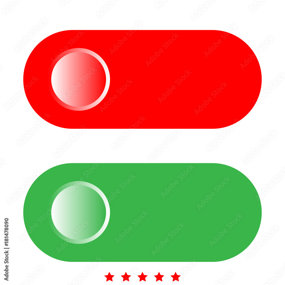 Toggle switch icon . Flat style Toggle switch icon . Flat style