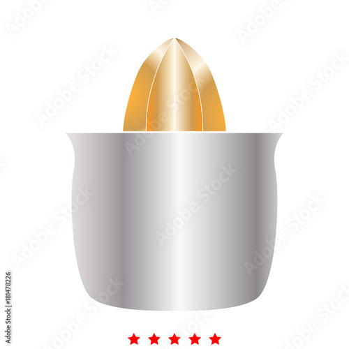 Juicer squeezer icon .  Flat style
