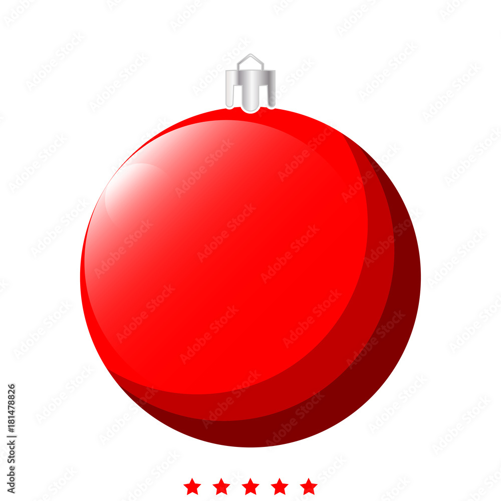 New Year's sphere. Christmas ball icon . New Year's sphere. Christmas ball icon .