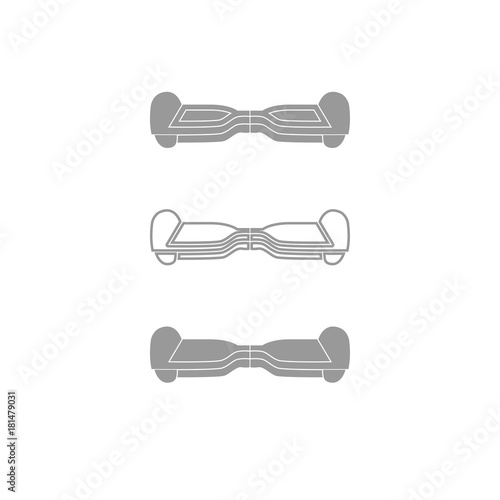 Gyroboard icon. Grey set .