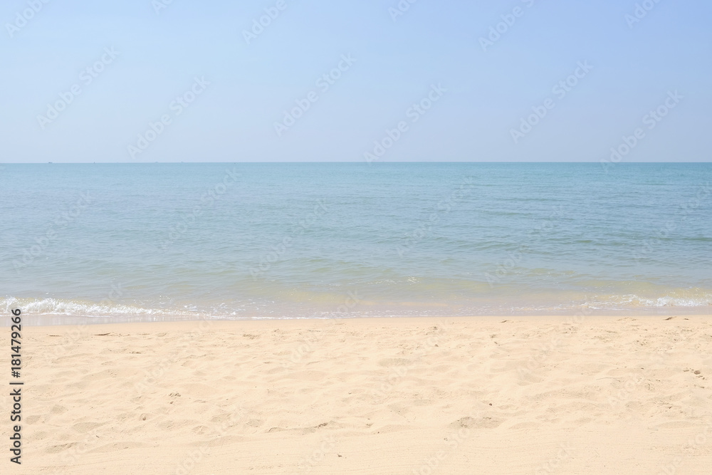 Beautiful sand beach and calm sea