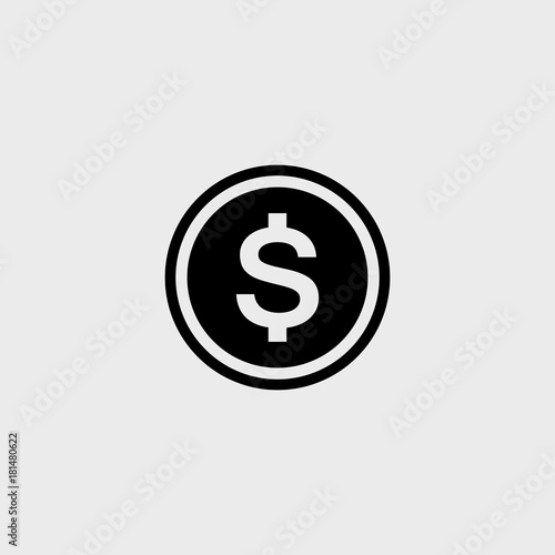 Dollar flat vector icon
