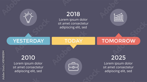 Vector metaball triangles timeline infographic, diagram chart, graph presentation. Business progress concept with 3 options, parts, steps, processes. Dark slide 16x9.