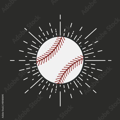 Vintage baseball logo, emblem, label. Vector illustration