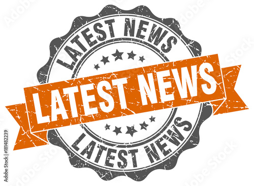 latest news stamp. sign. seal