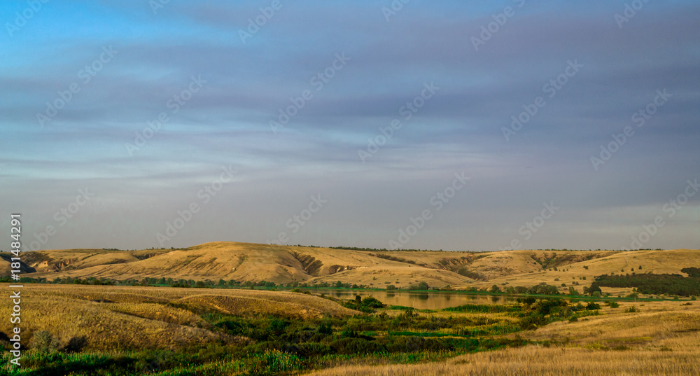 landscape field mountain expanse