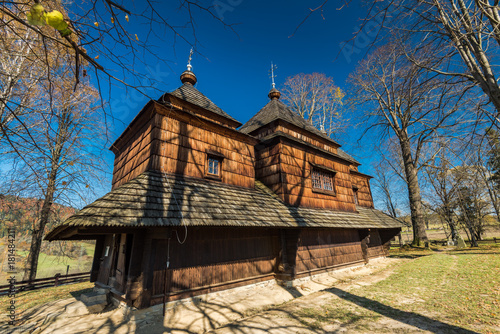 Orthodox wooden church in Smolnik,Bieszczady,Poland © marcin jucha