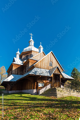 Orthodox wooden church in Hoszow,Bieszczady,Poland