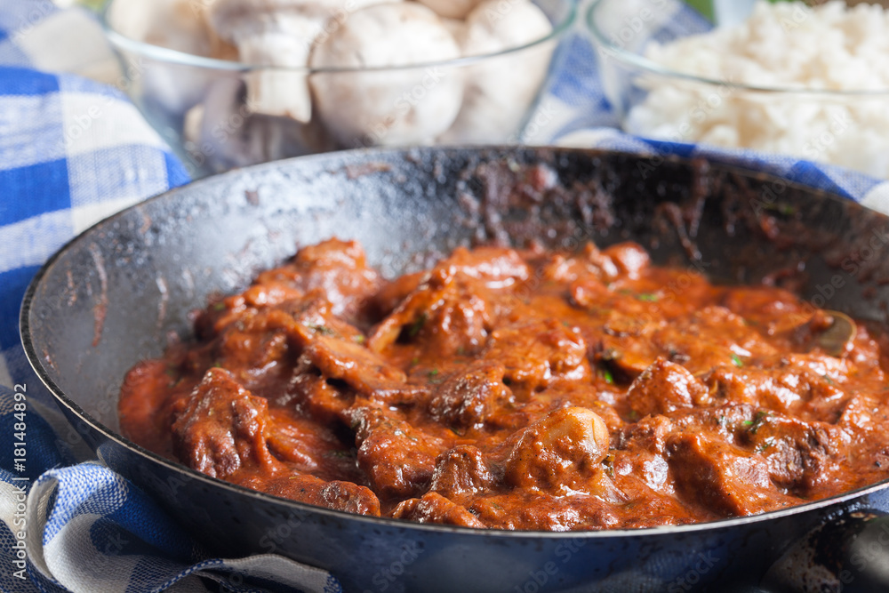 Beef Stroganoff with mushrooms Beef Stroganoff with mushrooms