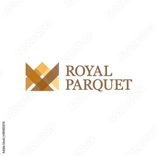 Vector Logo design for Parquet, Laminate, flooring. Crown sign