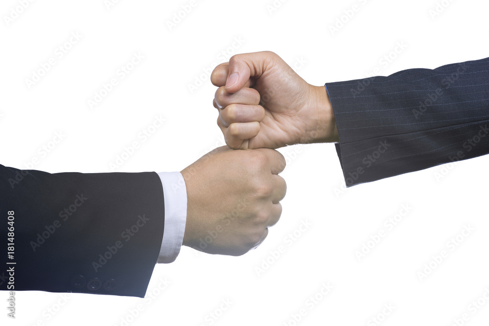 Obraz premium Fist Hands Sign of Business.