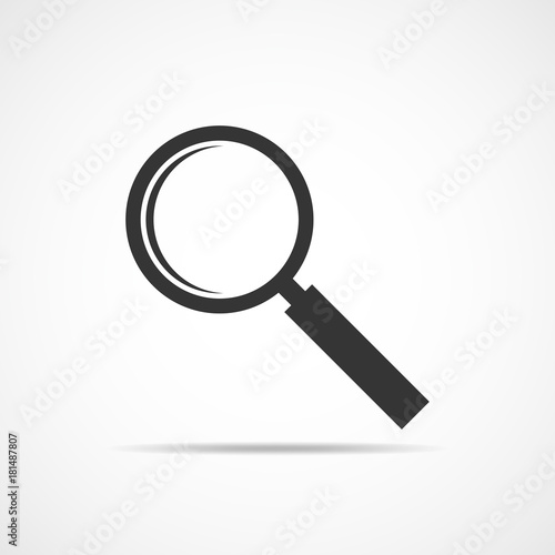 Magnifying glass icon. Vector illustration.
