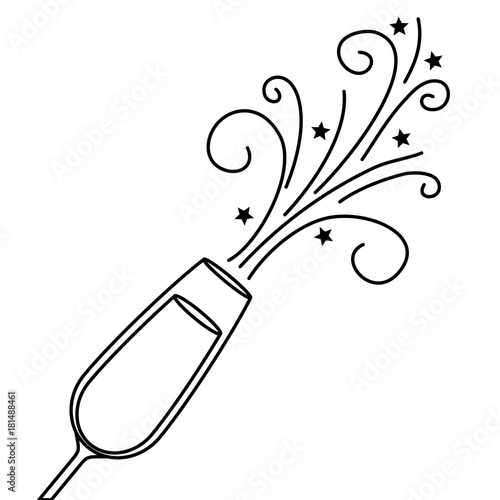 the glass of champagne sparkling drink icon