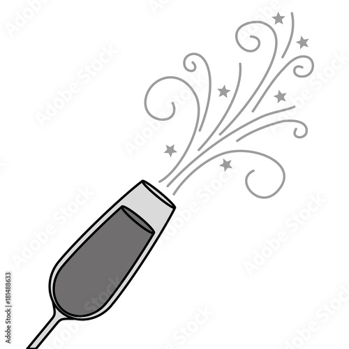 the glass of champagne sparkling drink icon