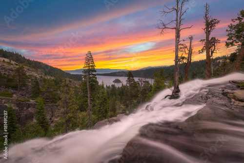 Eagle Falls sunrise at Lake Tahoe California 