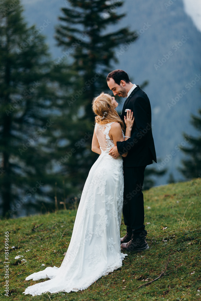 Wedding couple in the Alps 