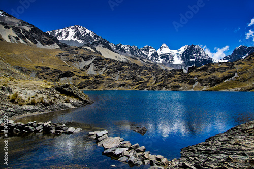 lake in the mountains in Bolivia