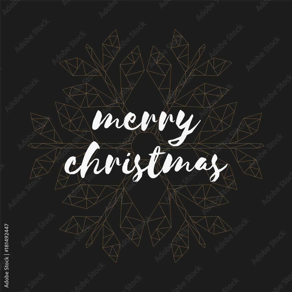 golden Snowflake - Merry Christmas