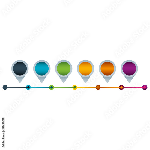time line pointer location steps template image