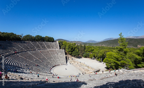 Theatre of Epidaurus, Peloponnese, Greece photo