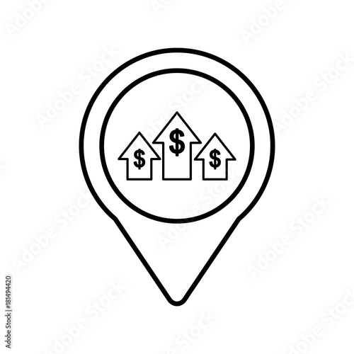 money growth bank social media round pointer web