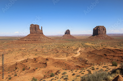 Monument Valley  view over the scenic landscape