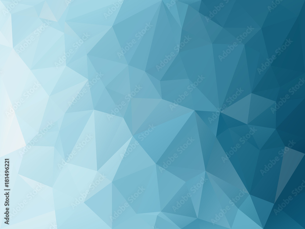 vector abstract irregular polygon background with a triangle pattern in blue turquoise color gradient