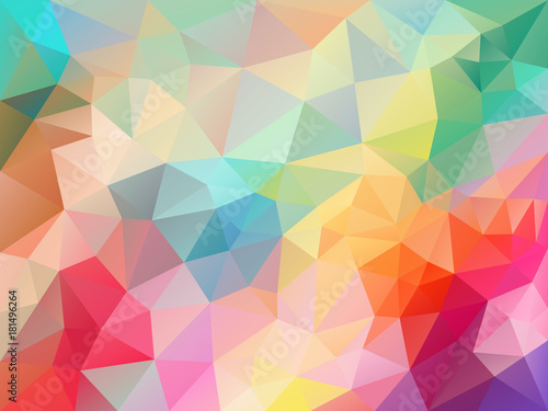 vector abstract irregular polygon background with a triangle pattern spring fresh colorful spectrum