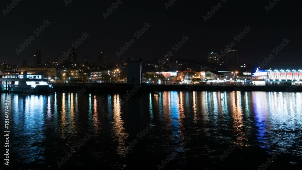 San Francisco Skyline from Fishermans Wharf Time Lapse San Francisco Skyline from Fishermans Wharf Time Lapse