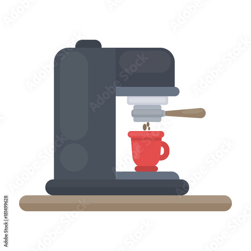 Isolated coffee machine.