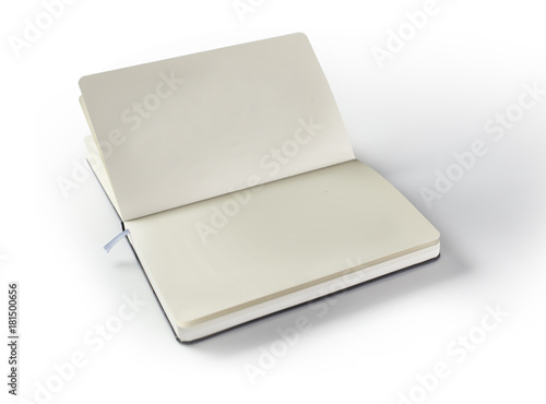Paper notebook isolated on white background