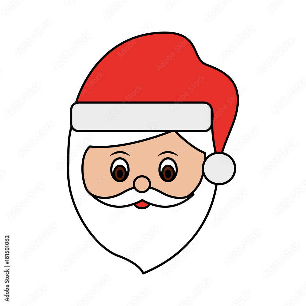 santa claus face cartoon funny christmas character Stock Vector | Adobe  Stock