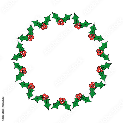 christmas wreath holly berries decoration festive